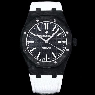 INA Factory Audemars Piguet Black Carbon Fibre Swiss eta Movement Replica Watch